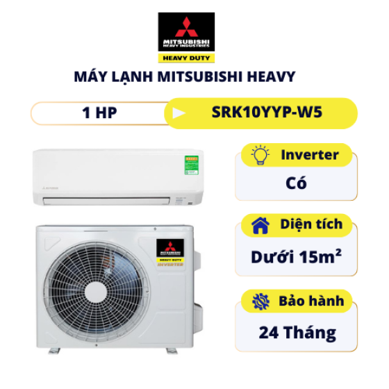 Máy lạnh Mitsubishi Heavy Inverter 1 HP SRK10YYP-W5
